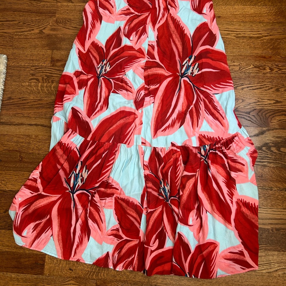 FARM Rio Azalea Print Button Front Maxi Skirt - Women's Medium